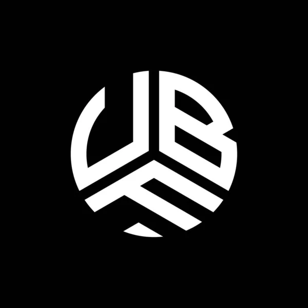 Projekt Logo Litery Ubf Czarnym Tle Ubf Twórcze Inicjały Koncepcja — Wektor stockowy