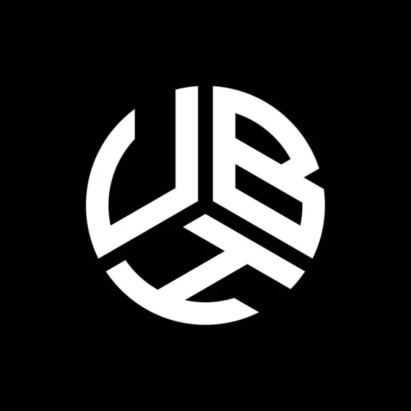 ブラックを基調としたUbhの文字ロゴデザイン Ubhクリエイティブイニシャルレターロゴコンセプト Ubh手紙のデザイン — ストックベクタ