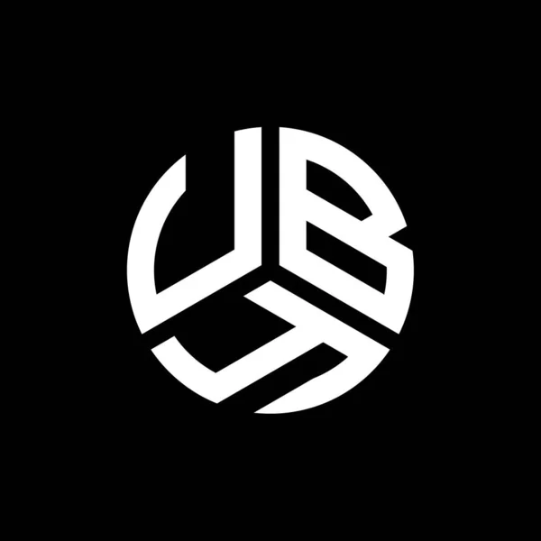 Design Logo Literei Uby Fundal Negru Uby Creativ Iniţiale Litera — Vector de stoc