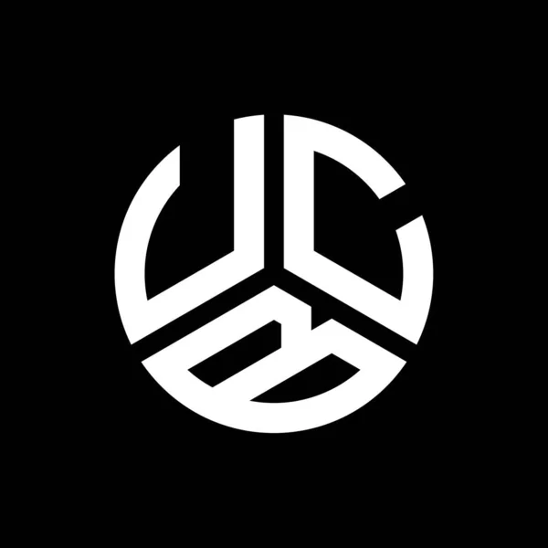 Diseño Del Logotipo Letra Ucb Sobre Fondo Negro Ucb Iniciales — Vector de stock