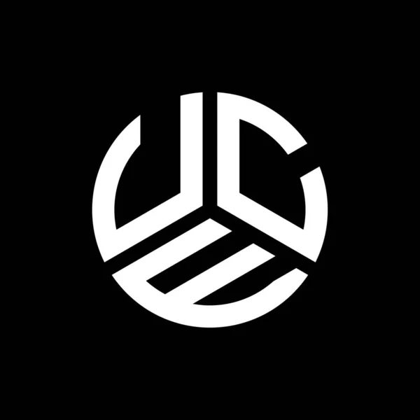 Design Logo Literei Uce Fundal Negru Conceptul Logo Ului Scrisorii — Vector de stoc