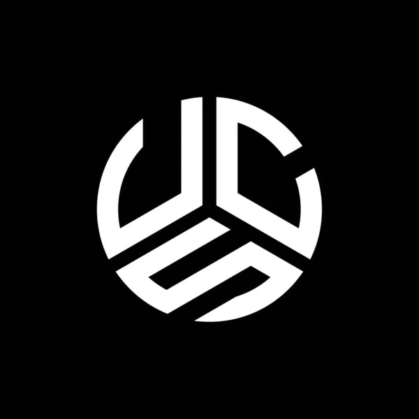 Design Logo Literei Ucs Fundal Negru Ucs Creativ Iniţiale Litera — Vector de stoc