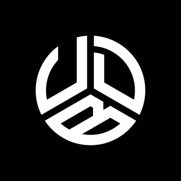 Projekt Logo Litery Udb Czarnym Tle Kreatywne Inicjały Udb Koncepcja — Wektor stockowy
