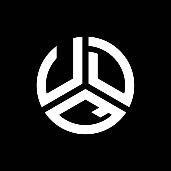 Udq Letter Logo Design Black Background Udq Creative Initials Letter — Stock Vector