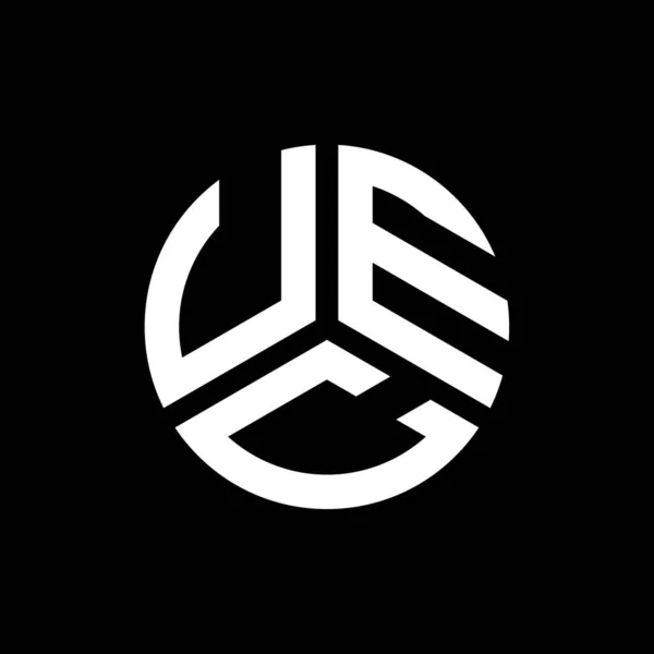 Uec Letter Logo Design Auf Schwarzem Hintergrund Uec Kreative Initialen — Stockvektor
