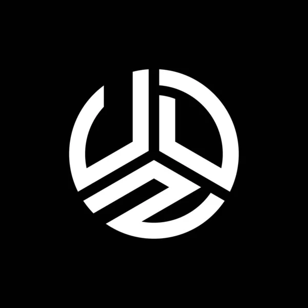 Udz Lettre Logo Design Sur Fond Noir Udz Initiales Créatives — Image vectorielle
