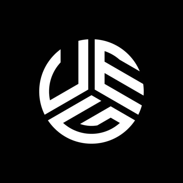 Ueg Letter Logo Design Auf Schwarzem Hintergrund Ueg Kreative Initialen — Stockvektor