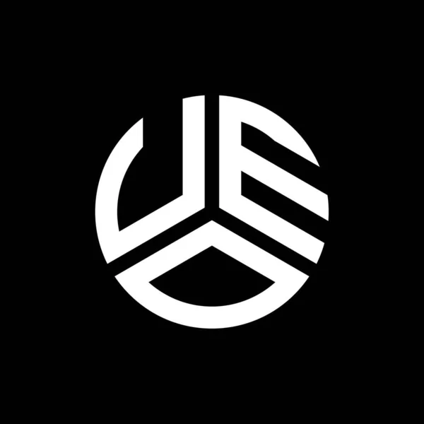 Design Logo Literei Ueo Fundal Negru Conceptul Logo Ului Scrisorii — Vector de stoc