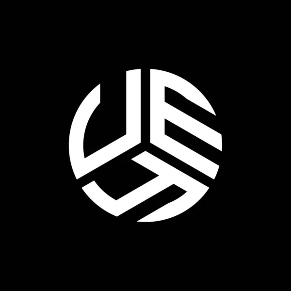 Design Logo Scrisorii Uey Fundal Negru Uey Creativ Inițiale Concept — Vector de stoc