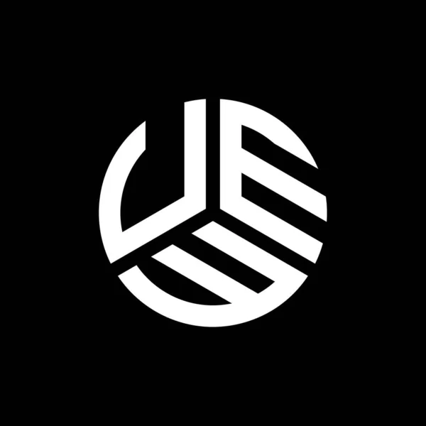 Projekt Logo Litery Uew Czarnym Tle Uew Twórcze Inicjały Koncepcja — Wektor stockowy