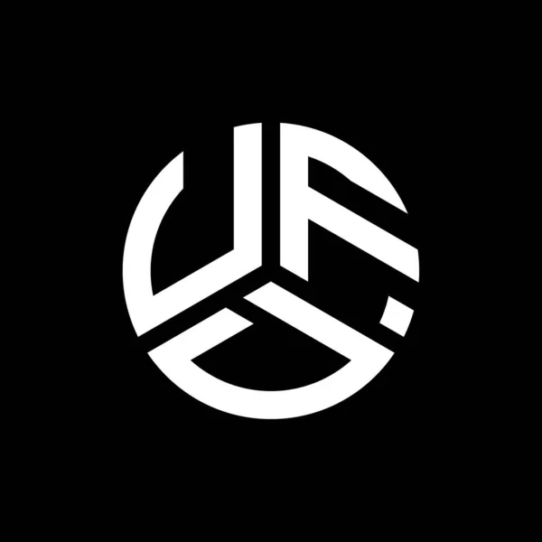 Ufd Letter Logo Design Black Background Ufd Creative Initials Letter — Stock Vector