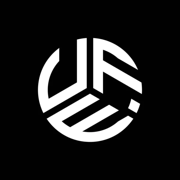 Design Logo Scrisorii Ufe Fundal Negru Inițiale Creative Ufe Concept — Vector de stoc