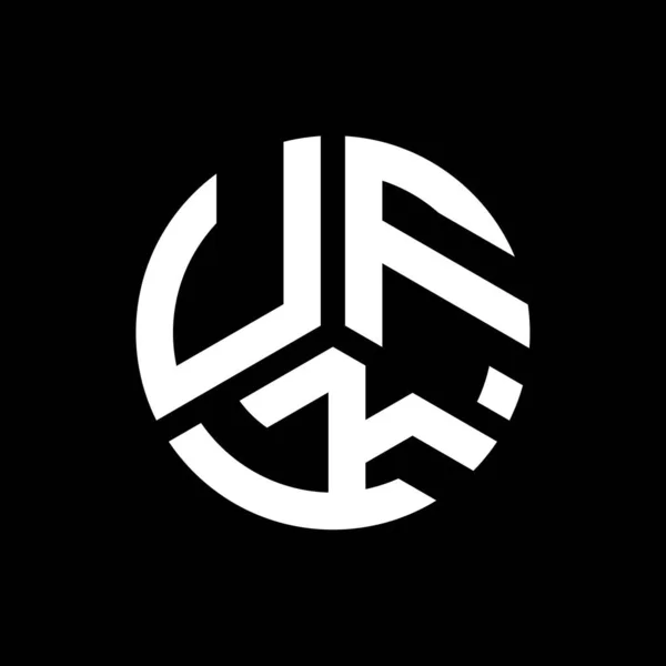 Ufk Letter Logo Design Black Background Ufk Creative Initials Letter — Stock Vector