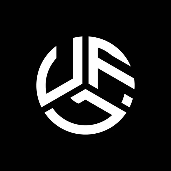 Logo Lettera Ufl Disegno Sfondo Nero Ufl Creativo Iniziali Lettera — Vettoriale Stock