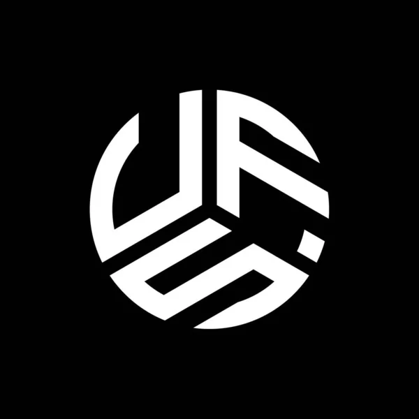 Design Logo Literei Ufs Fundal Negru Ufs Creativ Inițiale Concept — Vector de stoc