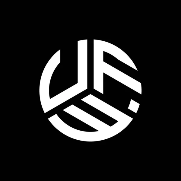 Ufw Logo Ontwerp Zwarte Achtergrond Ufw Creatieve Initialen Letter Logo — Stockvector