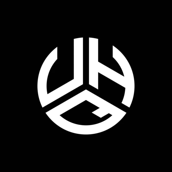 Uhq Letter Logo Ontwerp Zwarte Achtergrond Uhq Creatieve Initialen Letter — Stockvector