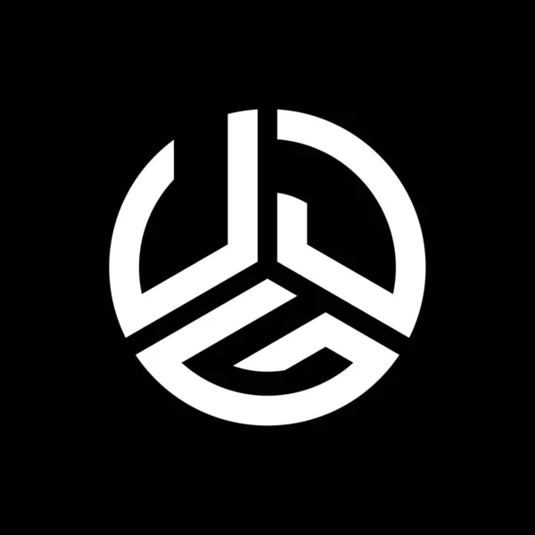 Ujg Logo Ontwerp Zwarte Achtergrond Ujg Creatieve Initialen Letter Logo — Stockvector