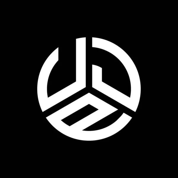 Design Logo Literei Ujp Fundal Negru Ujp Creativ Inițiale Concept — Vector de stoc