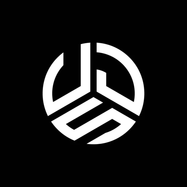 Design Logo Literei Ujs Fundal Negru Ujs Creativ Inițiale Concept — Vector de stoc