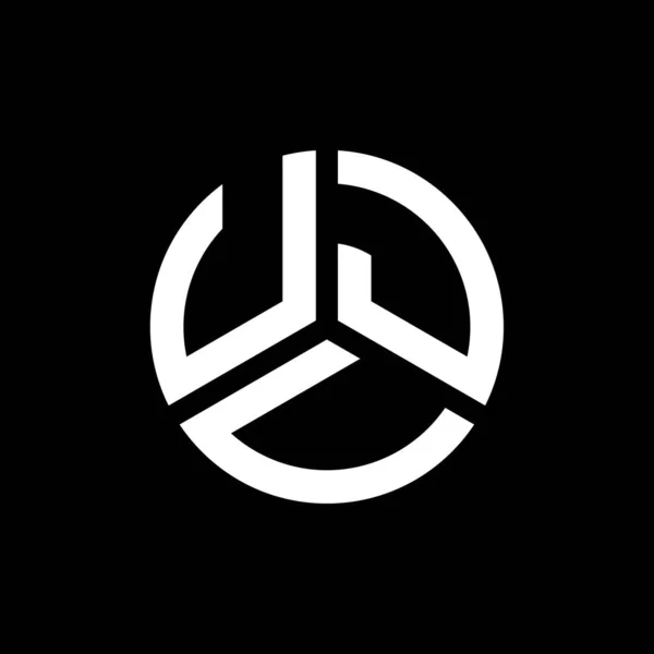 Дизайн Логотипа Ujv Чёрном Фоне Концепция Логотипа Буквенными Инициалами Ujv — стоковый вектор