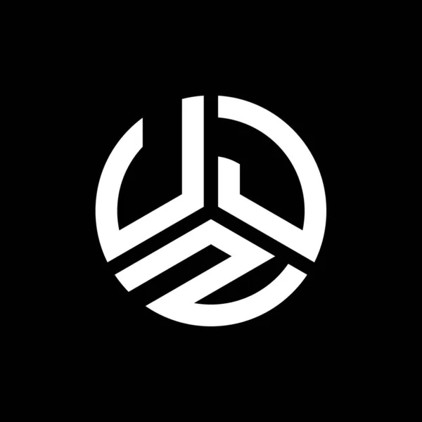 Ujz Lettre Logo Design Sur Fond Noir Ujz Initiales Créatives — Image vectorielle