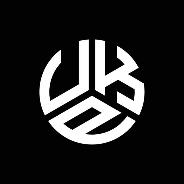 黒の背景にUkpの手紙のロゴデザイン Ukpクリエイティブイニシャルレターロゴコンセプト Ukp手紙デザイン — ストックベクタ