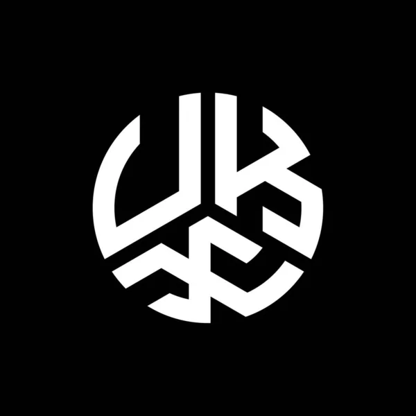 Ukx Projeto Logotipo Letra Fundo Preto Ukx Iniciais Criativas Conceito —  Vetores de Stock