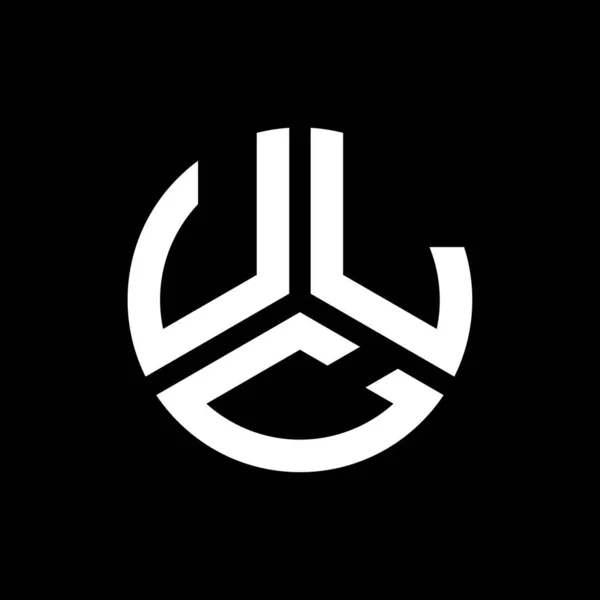 Siyah Arkaplanda Ulc Harf Logosu Tasarımı Ulc Yaratıcı Harflerin Baş — Stok Vektör