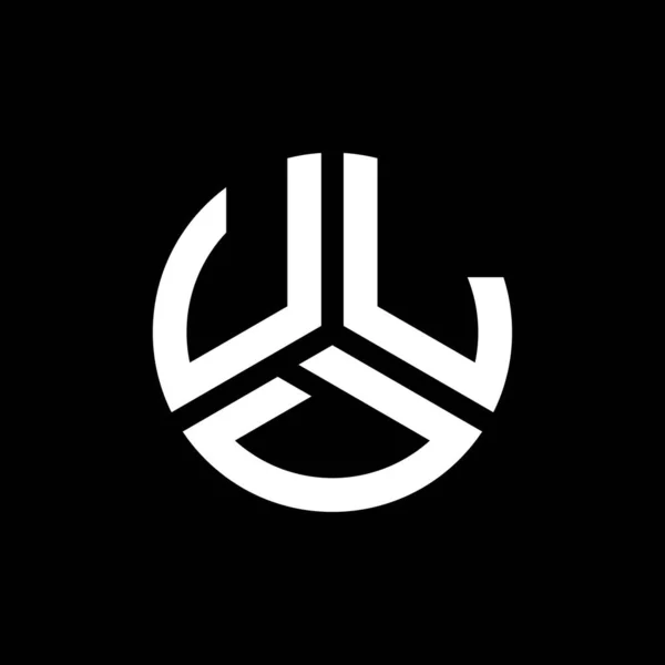 Uld Lettre Logo Design Sur Fond Noir Uld Initiales Créatives — Image vectorielle
