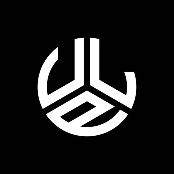 Ulp Logo Ontwerp Zwarte Achtergrond Ulp Creatieve Initialen Letter Logo — Stockvector