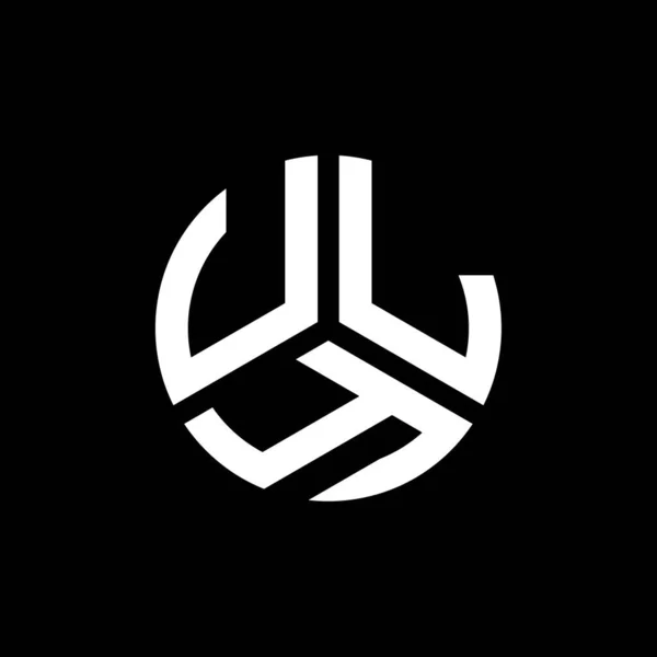 Design Logo Uly Literă Fundal Negru Conceptul Logo Literei Inițialelor — Vector de stoc