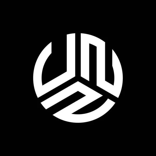 Siyah arka planda UNZ harfi logo tasarımı. UNZ yaratıcı harf logosu konsepti. UNZ harf tasarımı.