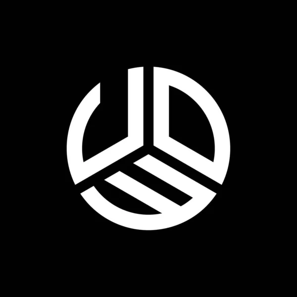 Projekt Logo Litery Uow Czarnym Tle Kreatywne Inicjały Uow Koncepcja — Wektor stockowy