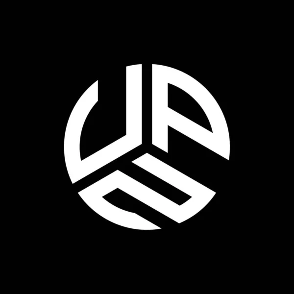 Design Logo Literei Printupn Fundal Negru Upn Creativ Iniţiale Literă — Vector de stoc