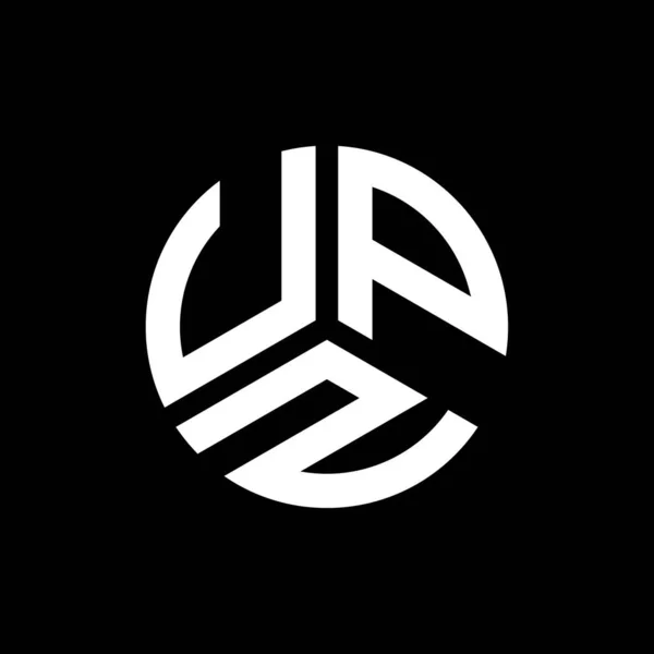Projekt Logo Litery Upz Czarnym Tle Kreatywne Inicjały Upz Koncepcja — Wektor stockowy