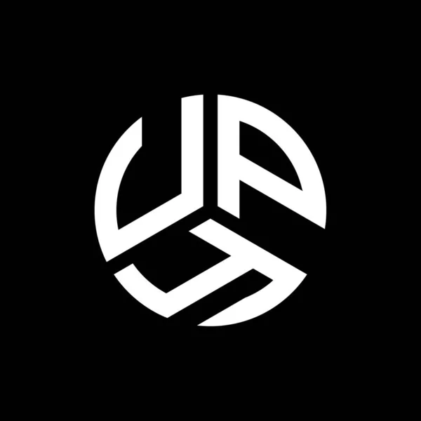 Design Logo Literei Upy Fundal Negru Inițialele Creative Upy Concept — Vector de stoc