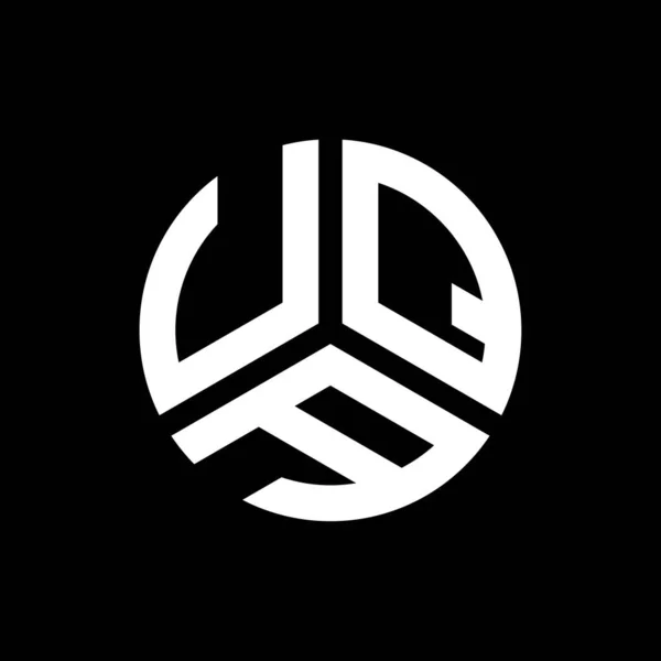 Uqa Lettre Logo Design Sur Fond Noir Uqa Initiales Créatives — Image vectorielle