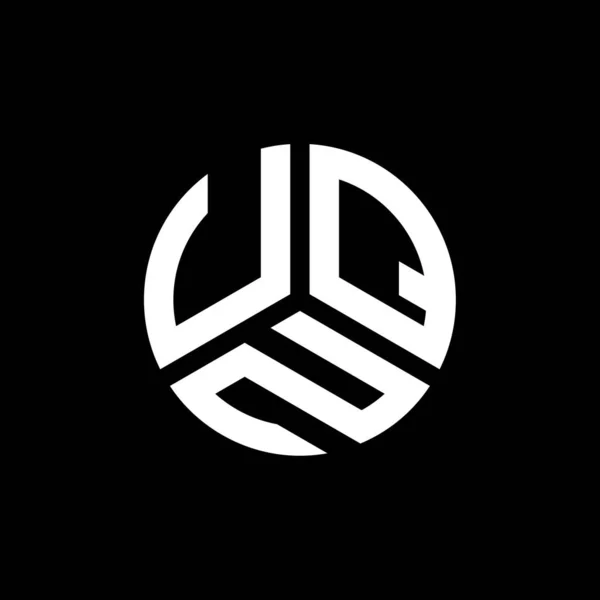 Дизайн Логотипа Uqn Чёрном Фоне Концепция Логотипа Инициалами Uqn Дизайн — стоковый вектор
