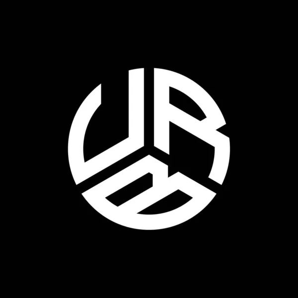 Urb Logo Ontwerp Zwarte Achtergrond Urb Creatieve Initialen Letter Logo — Stockvector