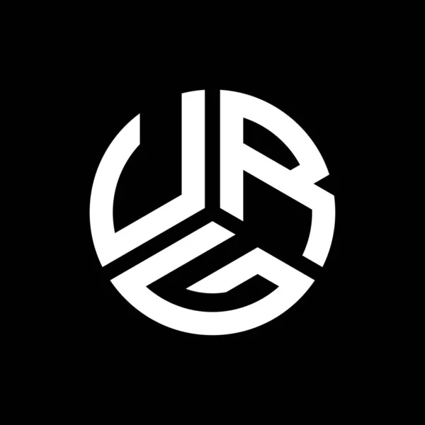 Urg Literă Logo Design Fundal Negru Urg Creativ Iniţiale Literă — Vector de stoc