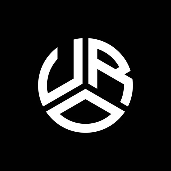 Uro Letter Logo Design Black Background Uro Creative Initials Letter — Stock Vector