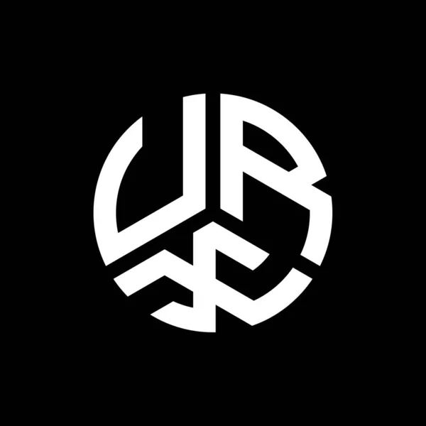 Urx Literă Logo Design Fundal Negru Urx Creativ Iniţiale Litera — Vector de stoc