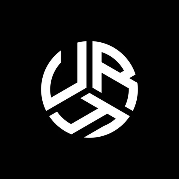 Projekt Logo Litery Ury Czarnym Tle Ury Twórcze Inicjały Koncepcja — Wektor stockowy