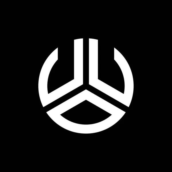 Uuo Письмо Логотип Дизайн Черном Фоне Концепция Логотипа Инициалами Uuo — стоковый вектор
