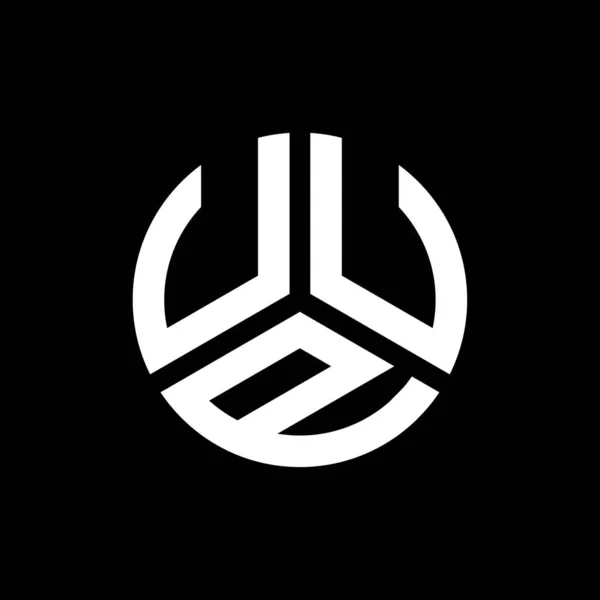 Diseño Del Logotipo Carta Uup Sobre Fondo Negro Uup Iniciales — Vector de stock