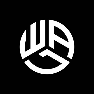 Siyah arka planda WAL harf logosu tasarımı. WAL yaratıcı harflerin baş harfleri logo kavramı. WAL harf tasarımı.