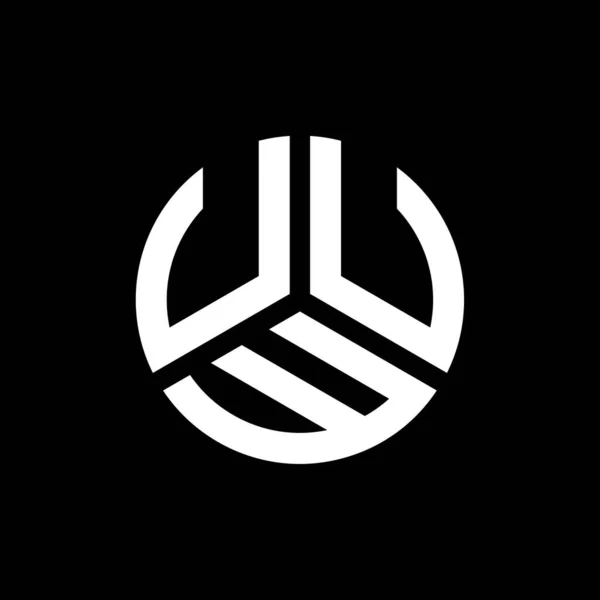 Diseño Del Logotipo Letra Uuw Sobre Fondo Negro Uuw Iniciales — Vector de stock