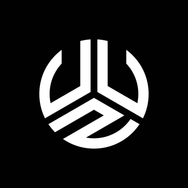 Uuz Lettre Logo Design Sur Fond Noir Uuz Initiales Créatives — Image vectorielle