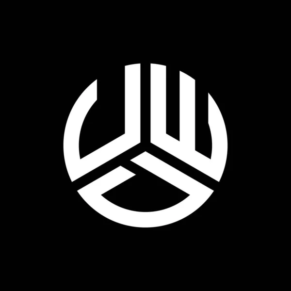 Uwd Letter Logo Ontwerp Zwarte Achtergrond Uwd Creatieve Initialen Letter — Stockvector